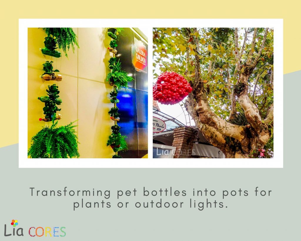 Pet bottles in decor